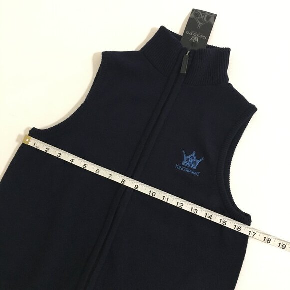 Glenbrae Kingsbarns Golf Vest NWT Womens XS Navy Blue Knit Lambswool Full Zip - Picture 10 of 13